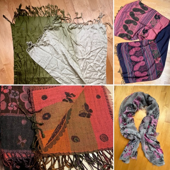 8️⃣Lot of 8 Random Scarves/Wraps/ Shawls-Varying Materials/Brands/Colors/Sizes - Picture 15 of 17